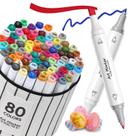 Marcadores IONSGAKO 80 Cores Dupla Ponta Kit de Arte com Tinta à Base de Álcool Marcadores IONSGAKO 80 Cores Dupla Ponta Kit de Arte com Tinta à Base de Álcool