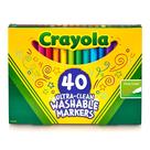 Marcadores Laváveis Crayola Ultra Clean (40 Unidades) - Ponta Fina