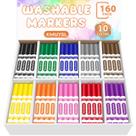 Marcadores laváveis KMUYSL 160 unidades a granel, 10 cores variadas Marcadores laváveis KMUYSL 160 unidades a granel, 10 cores variadas