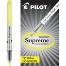 Marcadores Marca-Texto PILOT Spotliter Supreme Ponta Cincel Amarelo Pacote com 12 Marcadores Marca-Texto PILOT Spotliter Supreme Ponta Cincel Amarelo Pacote com 12