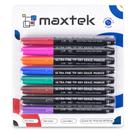 Marcadores para apagar a seco maxtek Ultra Fine Tip 8 cores e 8 unidades Marcadores para apagar a seco maxtek Ultra Fine Tip 8 cores e 8 unidades