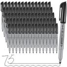 Marcadores permanentes Affisure Ultra Fine Point Black, pacote com 75