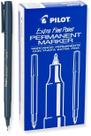 Marcadores permanentes PILOT Extra Fine Point Blue Ink, pacote com 12