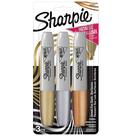 Marcadores permanentes Sharpie Metallic Chisel Tip 3 cores