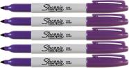 Marcadores Sharpie Purple Fine Point Tip Permanentes, 5 unidades