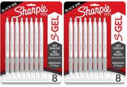 Marcadores Sharpie S-Gel con tinta negra, punta media 0.7 mm, paquete de 2