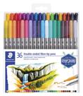 Marcadores STAEDTLER com Ponta Dupla de Fibra 36 Cores