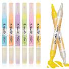 Marcadores Textuais IOMDRWU Apagáveis de Dupla Ponta com 6 Cores Pastel Marcadores Textuais IOMDRWU Apagáveis de Dupla Ponta com 6 Cores Pastel