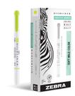 Marcadores Zebra Pen Mildliner de ponta dupla, pacote com 12, verdes