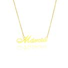 Marcia colar de nome folheado a ouro 18k
