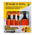 Marco boni kit com 03 escovas profissionais e 1 escova para acabamento 6213