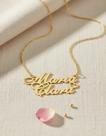 Maria clara colar de nome folheado a ouro 18k