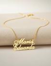 Maria eduarda colar de nome folheado a ouro 18k