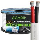 Marine Wire GearIt 10AWG 50 pés de cobre estanhado OFC branco
