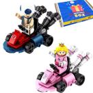 MARIO KART Blocos Montar 2p KF6186A Toad e Princesa Peach