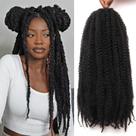 Marley Twist Braiding Hair QRHSUKA 60 cm 8 pacotes de 480 g 1B Marley Twist Braiding Hair QRHSUKA 60 cm 8 pacotes de 480 g 1B