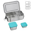 Marmita Bento Aetherika de Aço Inoxidável com 4 Compartimentos 1400 ml
