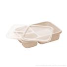 Marmita de Bambu e PP Lines Bege com Tampa 3 Compartimentos 22,5x15cm 220835 Lyor