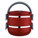 Marmita dupla inox 1,4l com alça euro home vermelho