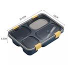 Marmita Hermética Bento Box Com Divisórias 1250ml - B1174-B