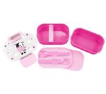 Marmita Infantil Rosa Carmosa Unik Lancheira Dupla + Talher - UNIK BABY