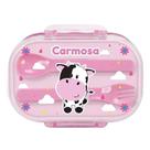 Marmita Infantil Rosa Carmosa Unik Lancheira Dupla + Talher - UNIK BABY -