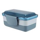 Marmita Lancheira Pote - Azul- vai ao Micro-ondas de 2 Andares 950ml - Jacki Design