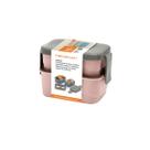 Marmita Prática 2 andares Com Divisória e Colher Rosa 12x9Cm 3471 Paramount Marmita Prática 2 andares Com Divisória e Colher Rosa 12x9Cm 3471 Paramount
