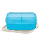 Marmita quadrada basic line com divisórias 500 ml da tupperware