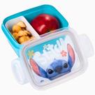 Marmita Stitch 850ml Tipo Lancheira com Divisória da Plasútil - Pote Hermético Retangular Azul