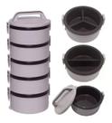 Marmita Termica Divisoria Kit 5 Peças 1,5L Alça Trava Soprano