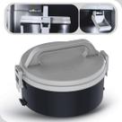Marmita Térmica Preta Soprano 1,5L Sem Divisória Micro-ondas Alça Trava