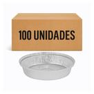 Marmitex aluminio redonda manual m8 850ml c/100 life clean