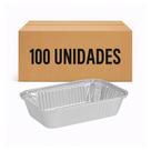 Marmitex bandeja aluminio retangular 500ml d-6 c/100 wyda