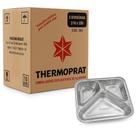 Marmitex de Alumínio com 3 Divisões e Tampa - 900ml Caixa com 100un Thermoprat