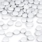 Mármores de vidro plano DomeStar White 907g para vasos e aquário