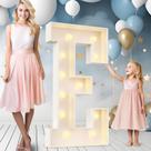 Marquee Letters Ledido 120cm Light Up Letter E com cabo USB