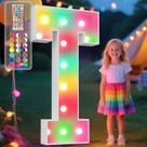 Marquee Light Up Letter Ledido 4FT T com controle remoto
