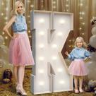 Marquee Light Up Letters Teebloom 4FT K com bolsa de água pesada