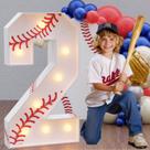 Marquee Numbers, decorações de aniversário de beisebol, 3 pés, Imprsv Marquee Numbers, decorações de aniversário de beisebol, 3 pés, Imprsv