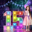 Marquee Numbers Decoration imprsv 15º aniversário com 90 cm de altura Marquee Numbers Decoration imprsv 15º aniversário com 90 cm de altura