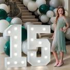 Marquee Numbers imprsv 90cm de altura Light Up Decoração de 15º aniversário Marquee Numbers imprsv 90cm de altura Light Up Decoração de 15º aniversário