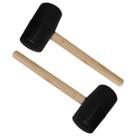 Marreta Borracha Martelo Kit 2 Uni Cabo Madeira Assentamento Piso Cemarica Montagem Reparo Manutençao Moveis Mercenaria