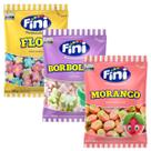 Marshmallow Fini Borboleta Flor Morango 250g Kit 3 unidades