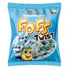 Marshmallow Twist Fofs Azul e Branco sabor Baunilha Torção 220g 44 un Florestal