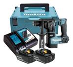 Martelete 2 Baterias 18v 5ah Makita Dhr171 Com Carregador Rápido Bivolt E Maleta