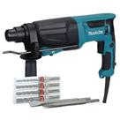 Martelete Combinado HR2670 26mm 800W 110V com Brocas Ponteiro e Talhadeira Makita Martelete Combinado HR2670 26mm 800W 110V com Brocas Ponteiro e Talhadeira Makita