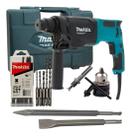Martelete Furadeira Rompedor Makita 800w M8701b Com 9 Acessórios