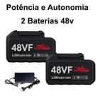 Martelete Perfurador Rompedor Rotativo Com 2 Baterias 48v Amarelo 127,220v 50,60