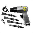 Martelete Pneumático 3500 IPM Encaixe Redondo com 4 Cinzéis Profissional Funilaria Corte Solda Rebite Automotivo Maxx Tools